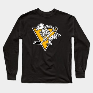 PENGUINS SKULL HOCKEY Long Sleeve T-Shirt